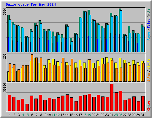 Daily usage for May 2024