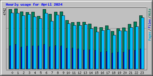 Hourly usage for April 2024