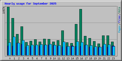 Hourly usage for September 2025