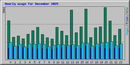 Hourly usage for December 2025